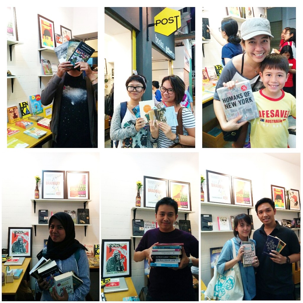 The happy faces of bibliophiles who came to our first pop-up bookshop